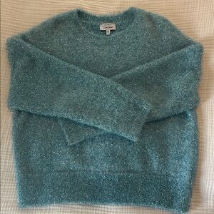 & Other Stories Metallic Turquoise Sweater